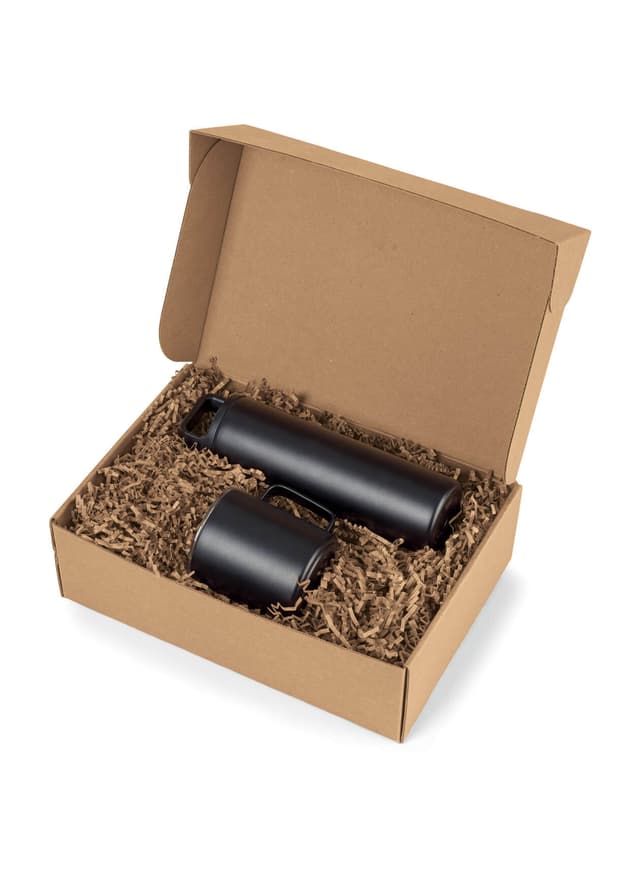 MiiR Wide Mouth Bottle & Camp Cup Gift Set - Black MISC