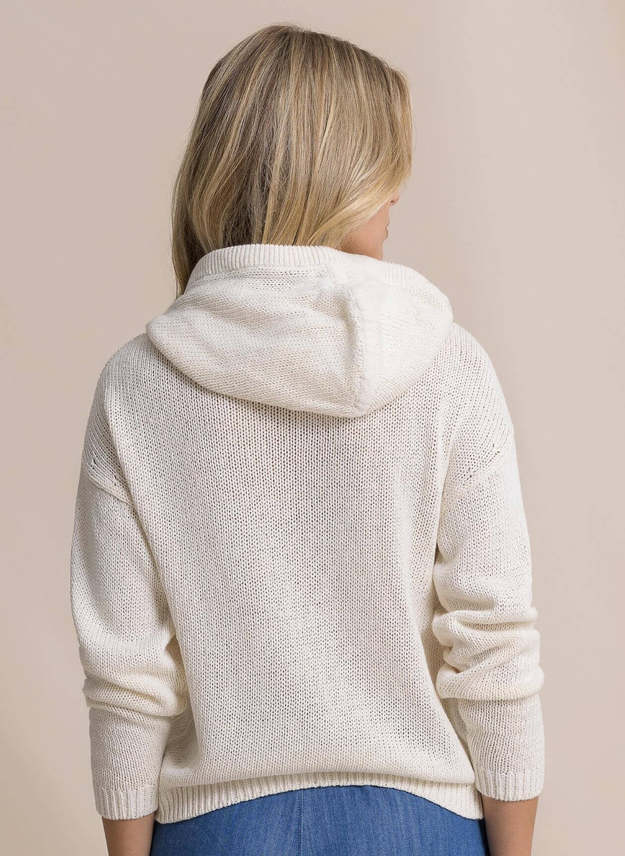 Southern Tide Women's Everlee Hoodie Sweater - White LG