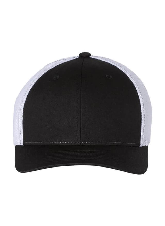 Richardson Fitted Trucker with R-Flex Hat - Black LG/XL