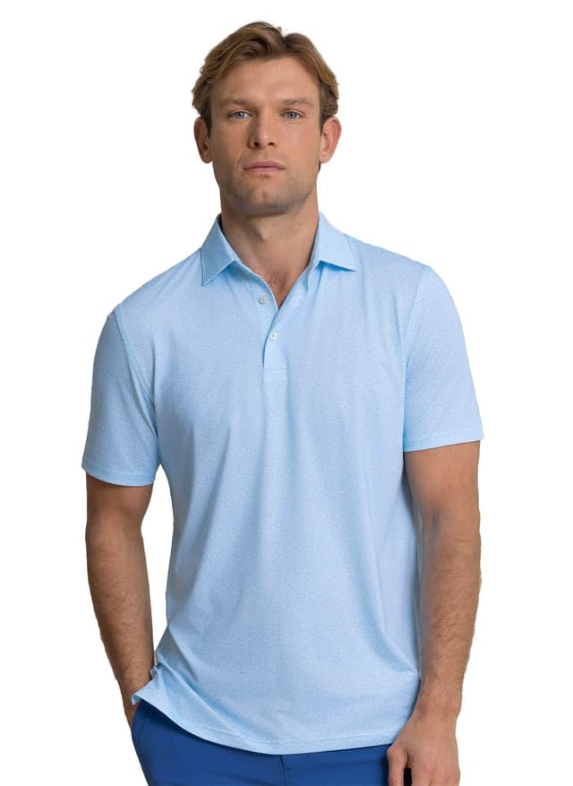 Southern Tide Men's Driver Paradise Shores Polo - Cyan LG