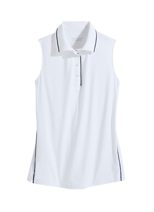 Vineyard Vines Women's Sleeveless Polo - White LG