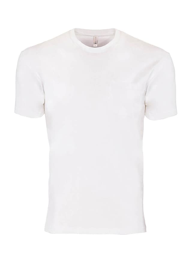 Next Level Unisex Pocket Crew T-Shirt - White 3XL