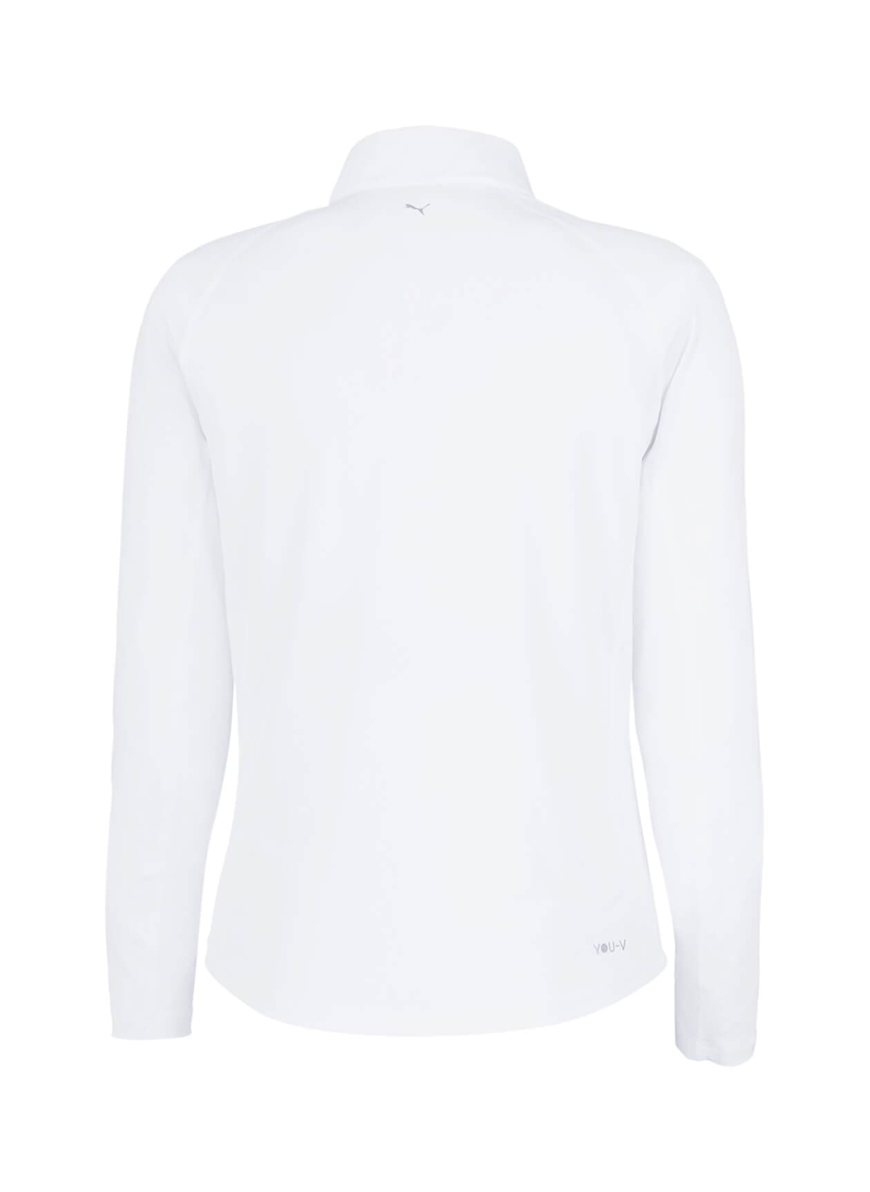 PUMA Women's You-V Quarter-Zip - White LG