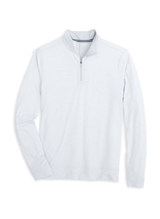 Southern Tide Men's Cruiser Heather Quarter-Zip - Light Grey LG