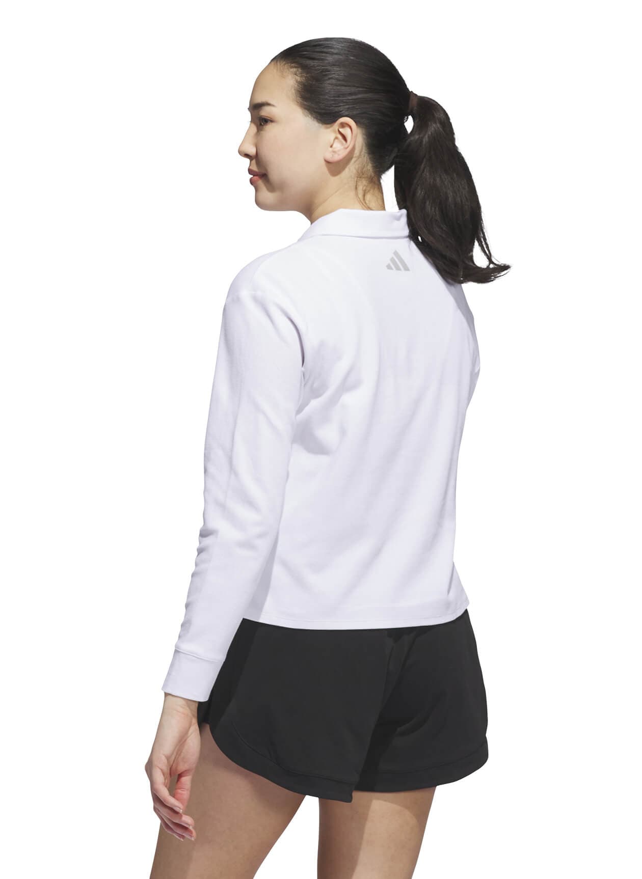 Adidas Women's Beyond the Course Long-Sleeve Polo - White LG