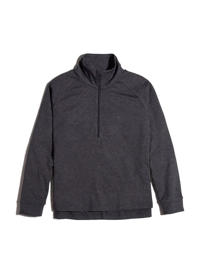 Marine Layer Women's Sport Quarter-Zip - Dark Grey LG