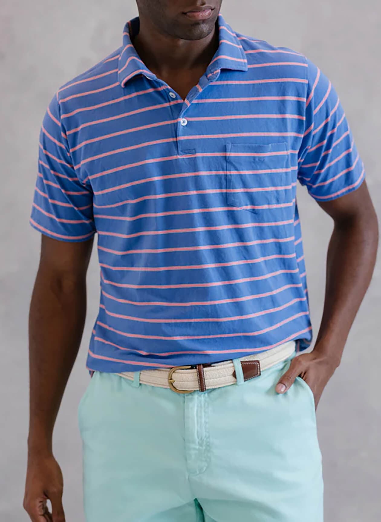 B. Draddy Men's Mory Polo - Blue LG