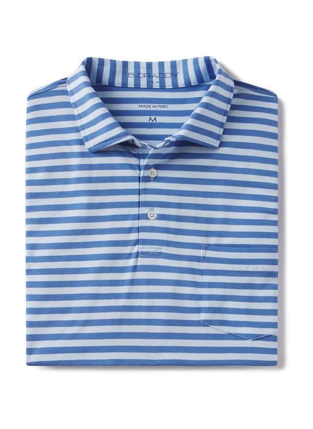 B. Draddy Men's Chris Polo - Blue LG
