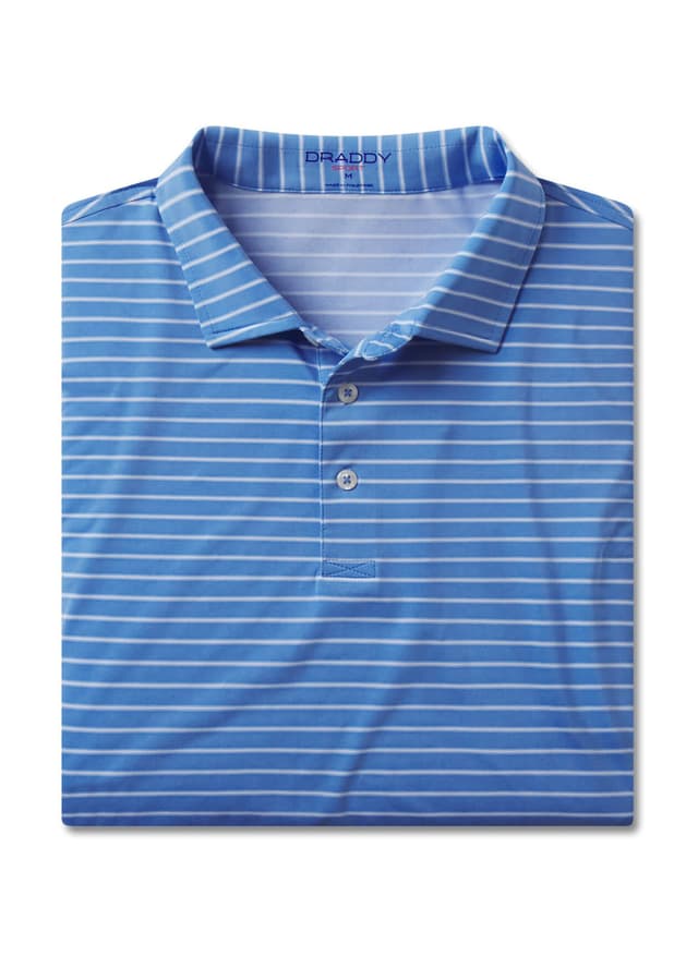 B. Draddy Men's Fraser Polo - Blue LG