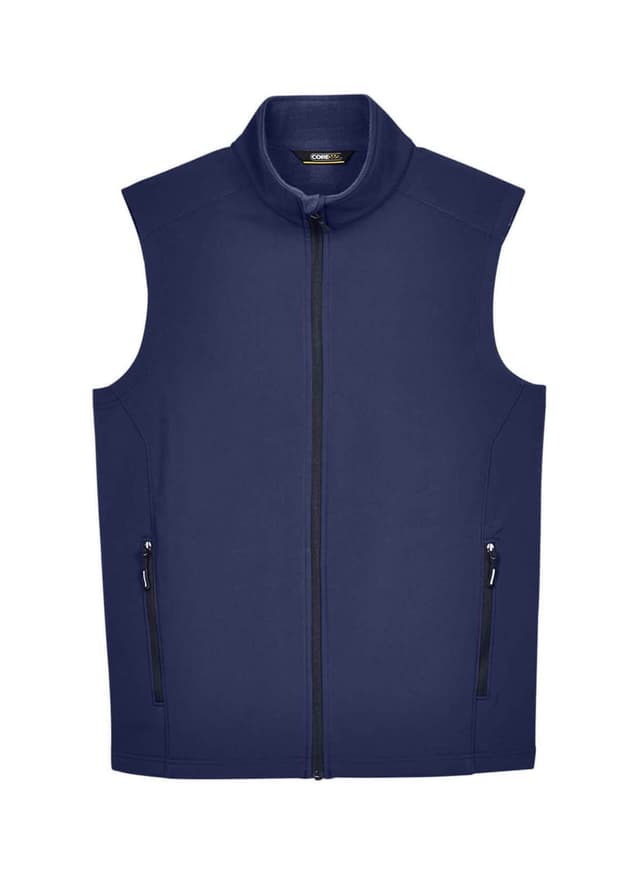 Core 365 Men's Cruise Two-Layer Fleece Bonded Soft Shell Vest - Navy 3XL