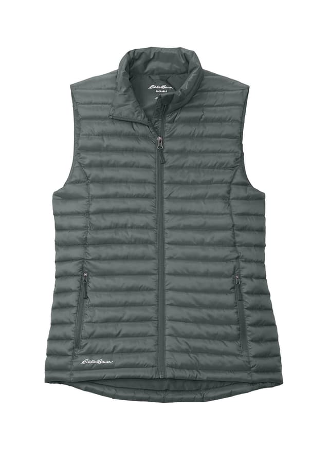 Eddie Bauer Women's Packable Quilted Vest - Dark Grey 3XL