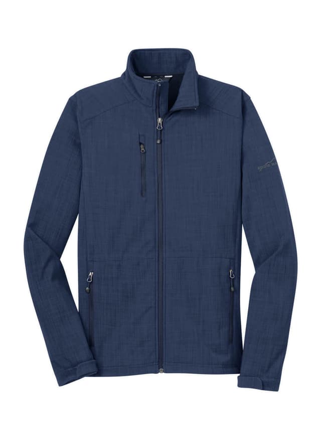 Eddie Bauer Men's Shaded Crosshatch Soft Shell Jacket - Navy 3XL