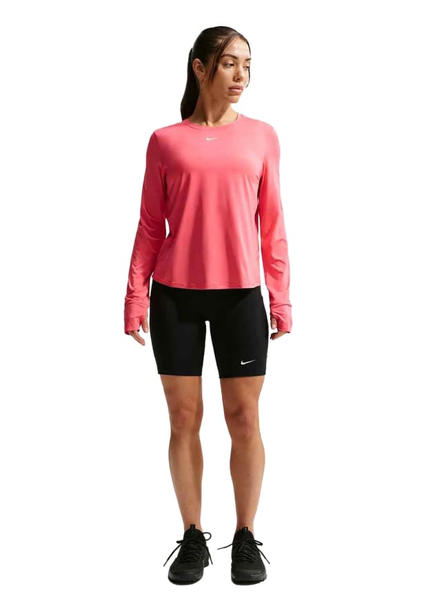 Nike Women's One Classic Dri-FIT Long-Sleeve T-Shirt - Pink LG