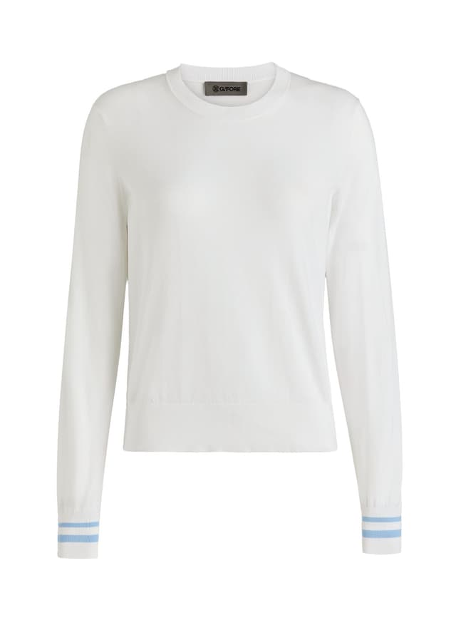 G/FORE	 Women's Cooling Cotton Crewneck Sweater - White LG