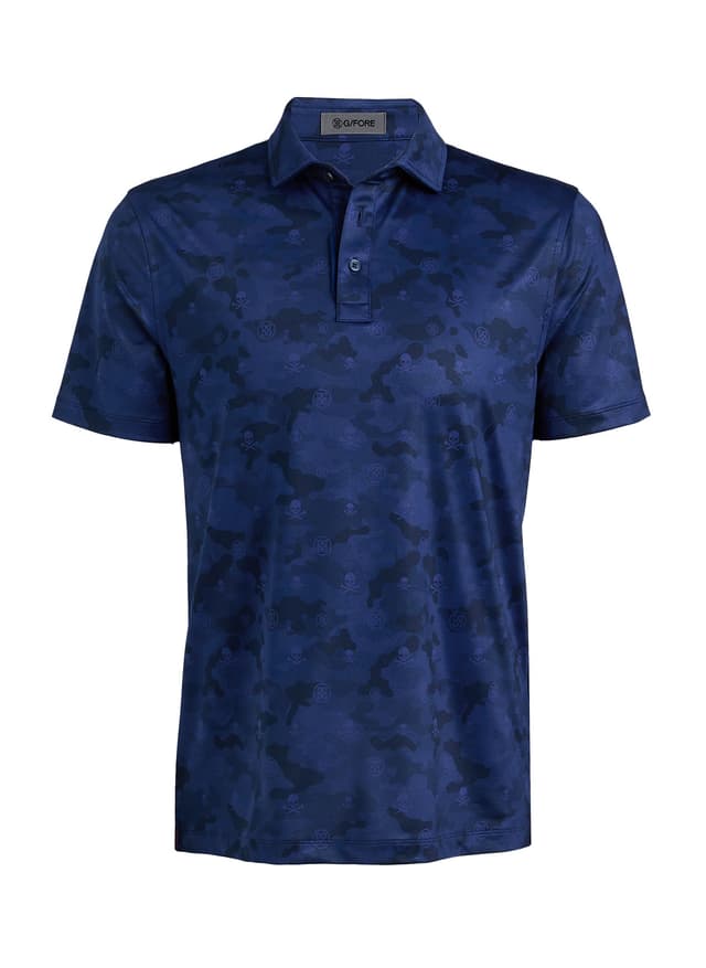G/FORE Men's Icon Camo Tech Stretch Jersey Polo - Navy 3XL