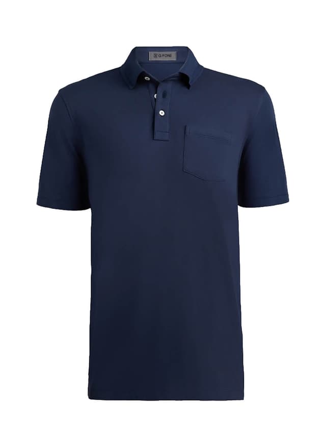 G/FORE Men's Pocket Piqué Polo - Navy LG