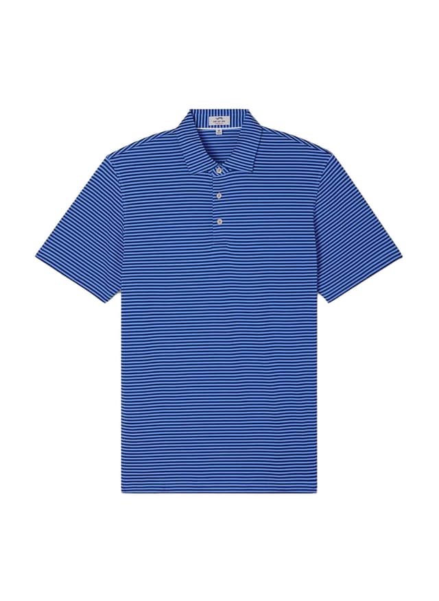 Sun Day Red Men's Pioneer Pique Stripe II Polo - Navy LG