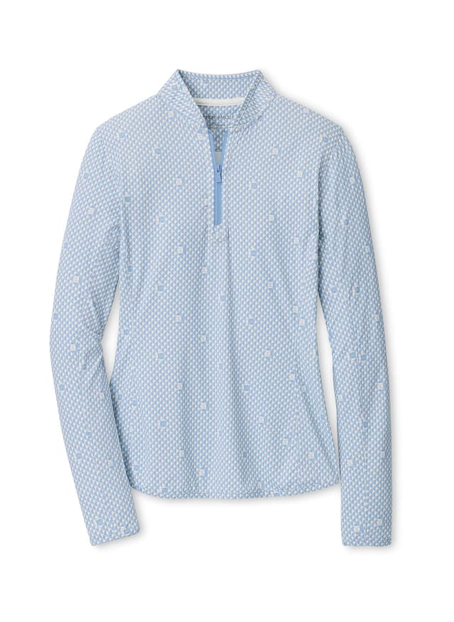 Peter Millar Women's Shadebreak Long Shot Lightweight Sunshirt - Cyan LG