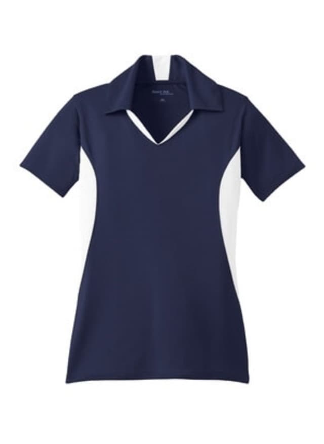 Sport-Tek Women's Side Blocked Micropique Sport-Wick Polo - Navy 3XL