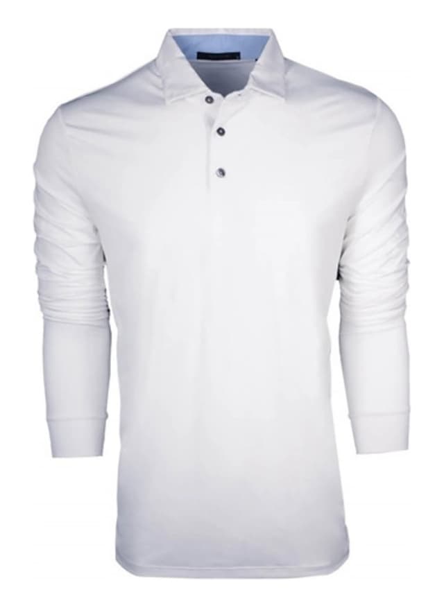Greyson Men's Apache Long-Sleeve Polo - White 3XL