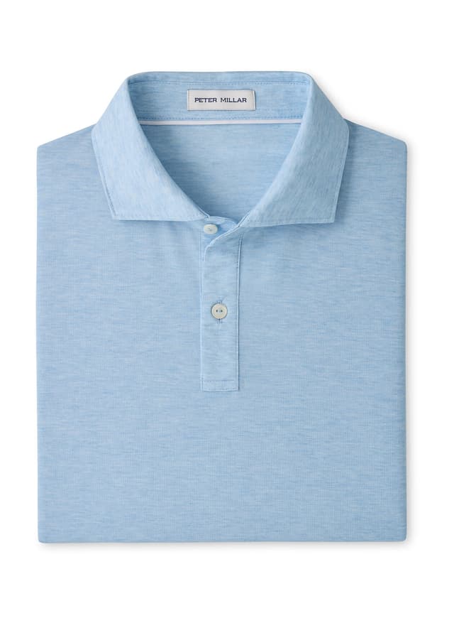 Peter Millar Men's E.T.C. Performance Jersey Polo - Cyan 3XL
