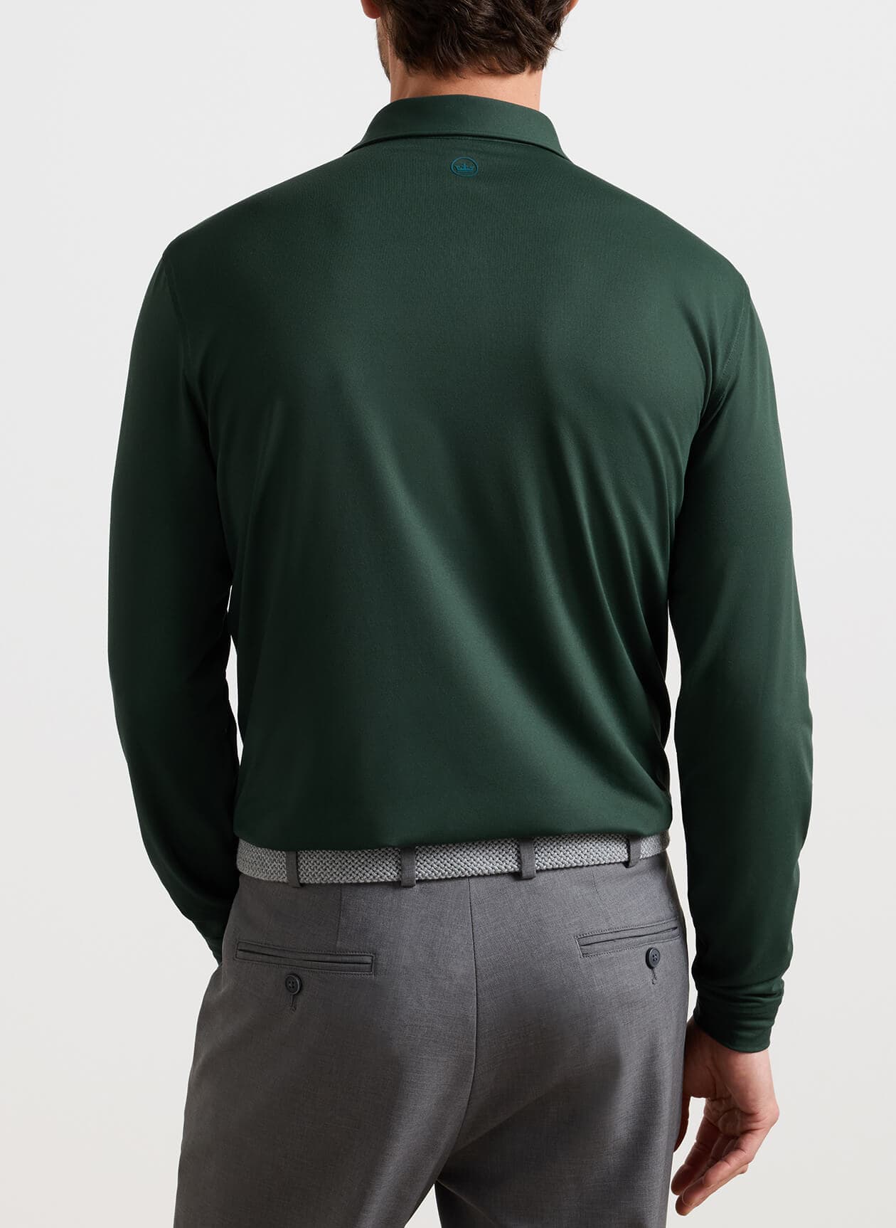Peter Millar Men's Lyons Performance Jersey Long-Sleeve Polo - F26 - Green 3XL
