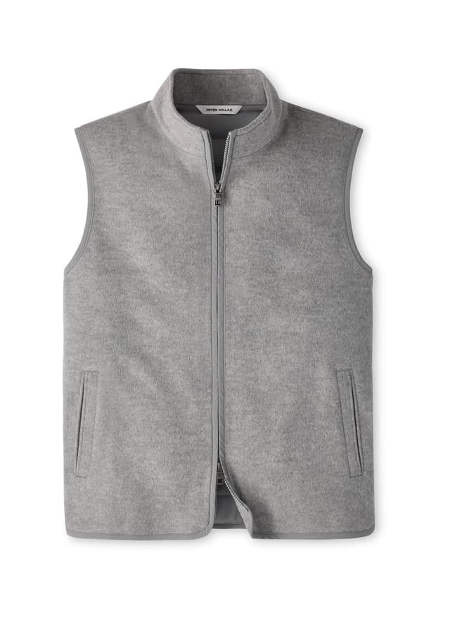 Peter Millar Men's Crown Flex Merino Vest F26 - Light Grey 3XL