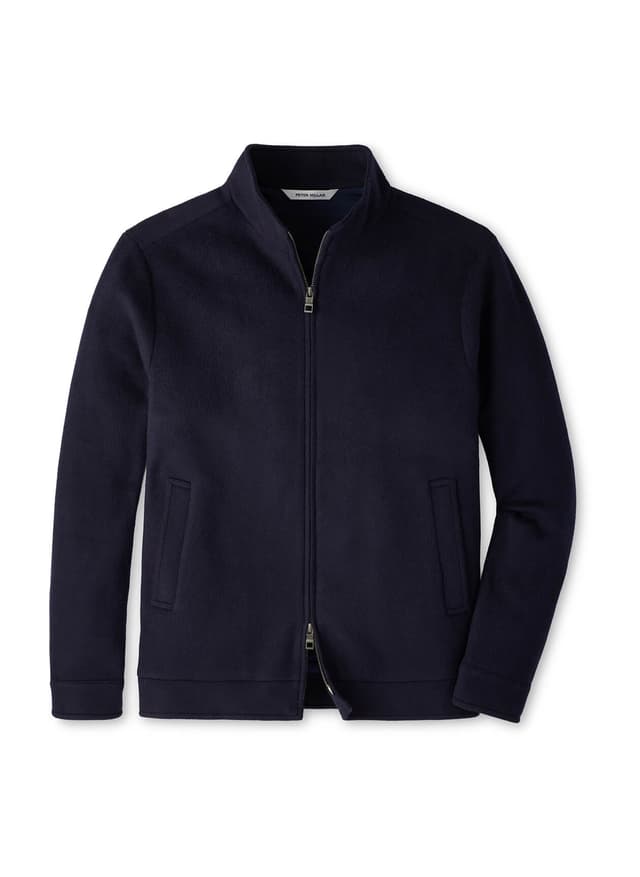 Peter Millar Men's Crown Flex Merino Bomber - Navy 3XL