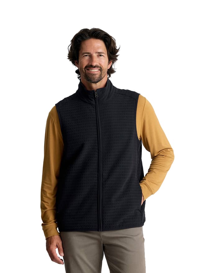 Free Fly Men's Gridback Fleece Vest - Black LG