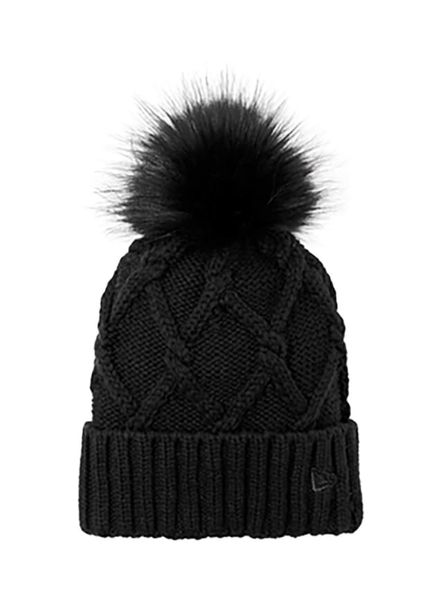 New Era Faux Fur Pom Beanie - Black MISC