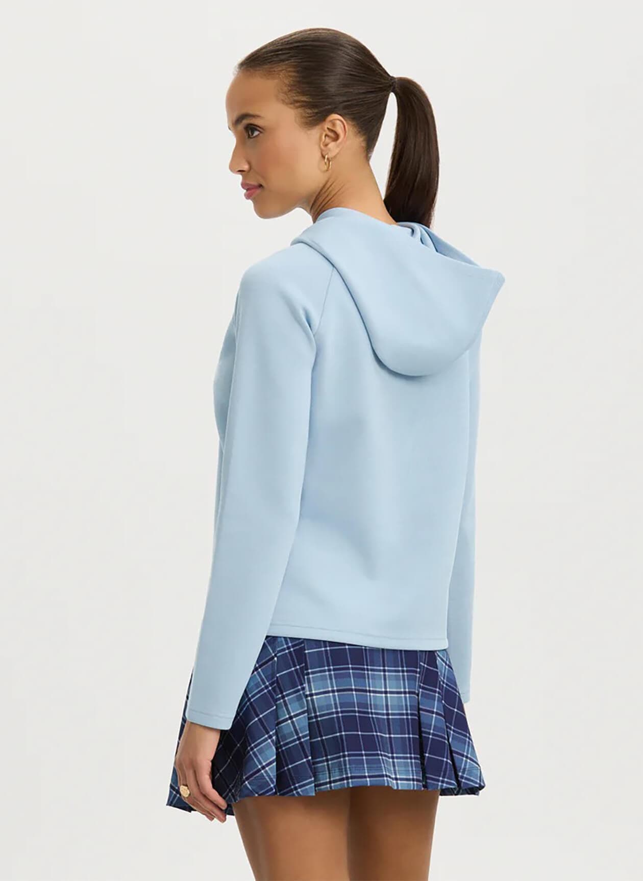Renwick Women's Performance Pique Hoodie - Cyan LG