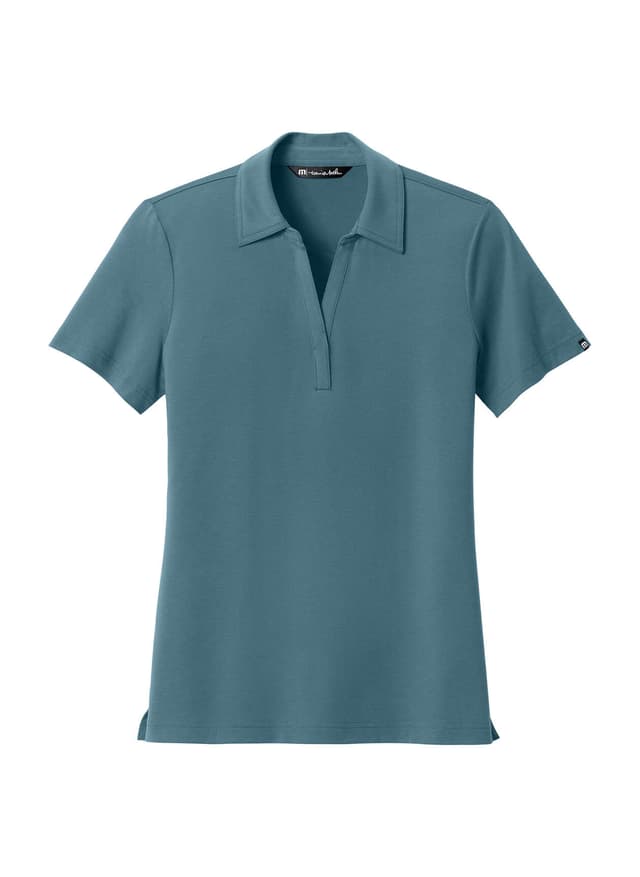 TravisMathew Women’s Glenview Solid Polo - Blue LG