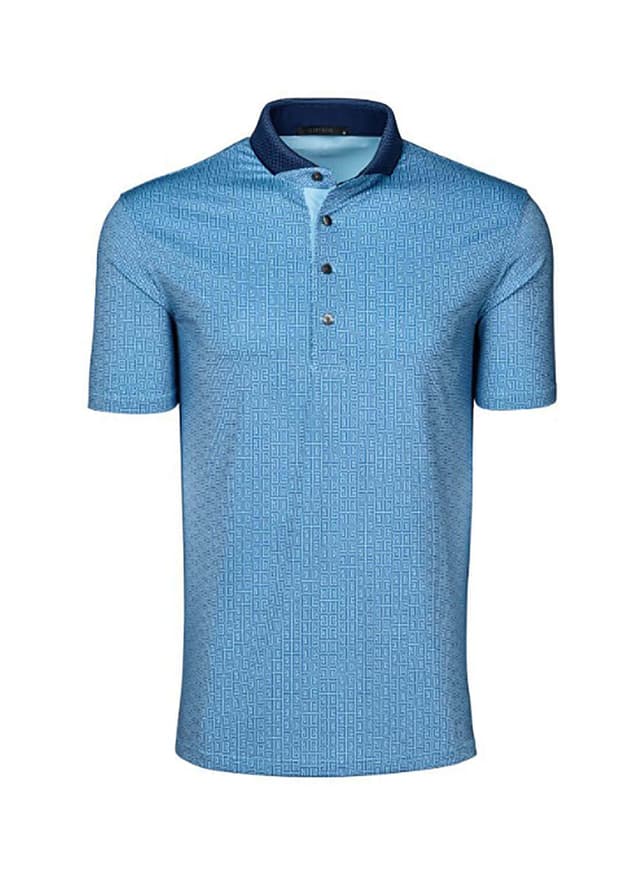 Greyson Men's Pathfinder Polo - Cyan LG