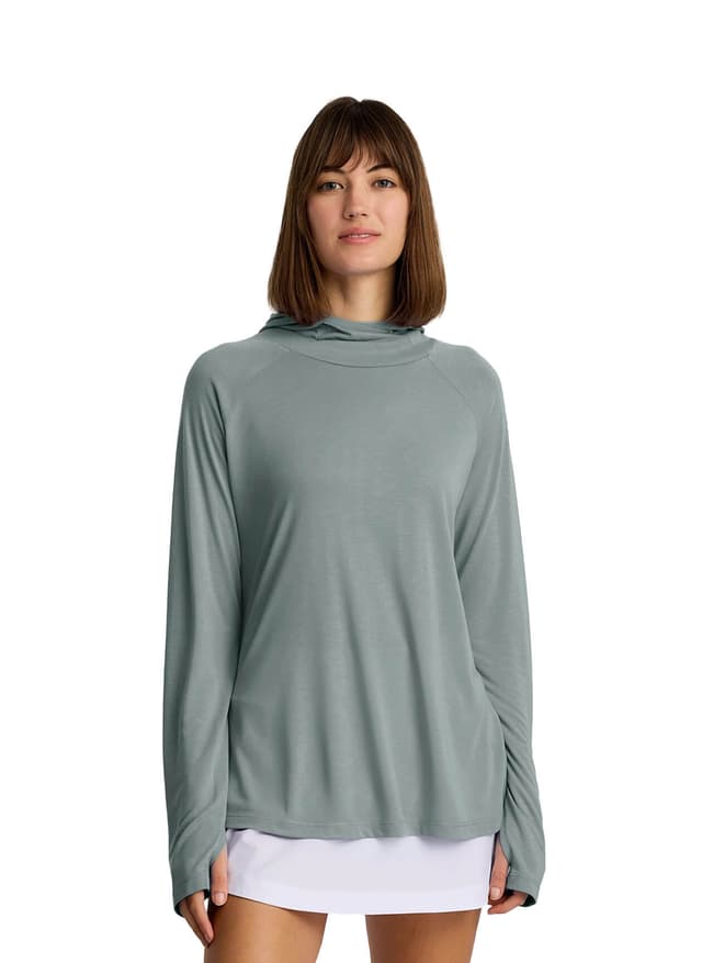 Free Fly Women's Bamboo Lightweight Hoodie II - Light Grey LG