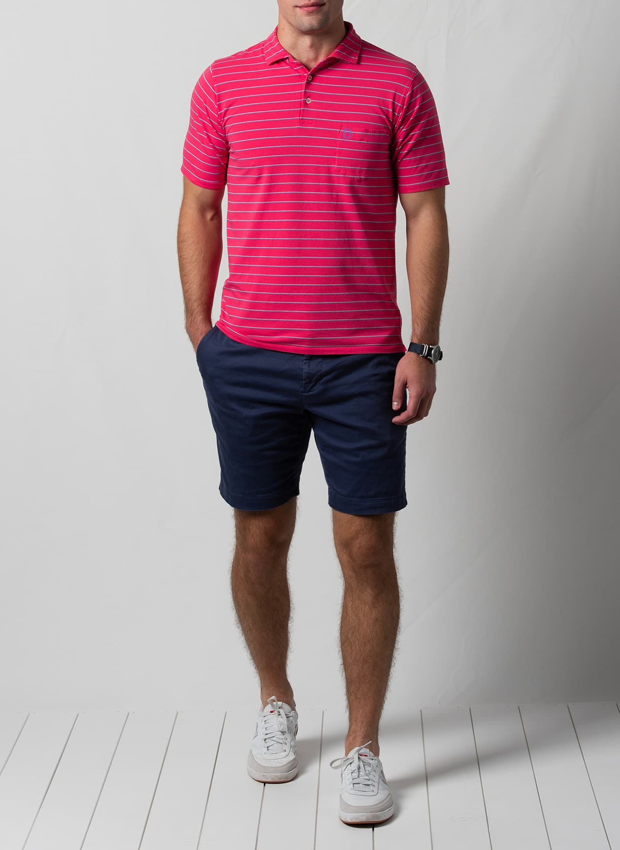 B. Draddy Men's Sanders Polo - Pink LG