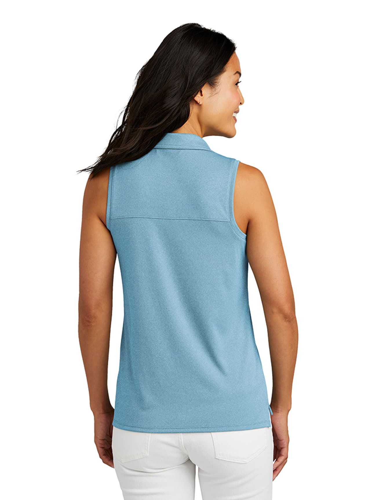 TravisMathew Women's Coto Performance Sleeveless Polo - Cyan LG